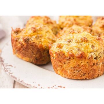 Savoury Baked Oatmeal Muffins with Turkey Sausage