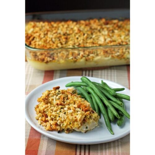 Cheesy Chicken and Stuffing Bake