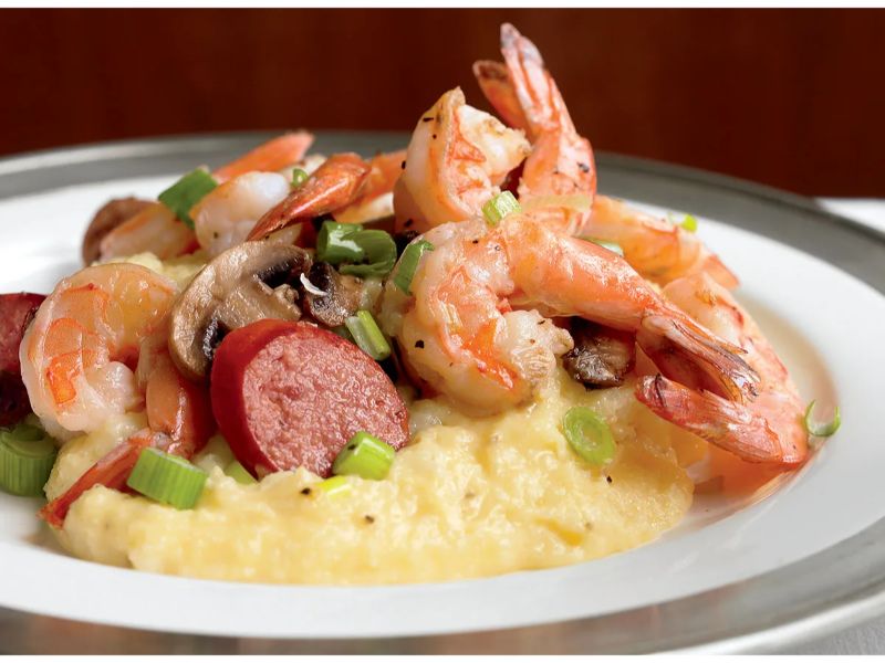 Southern Inspired Lightened up Shrimp and Grits