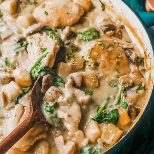 One Pot Creamy Chicken and Gnocchi Soup